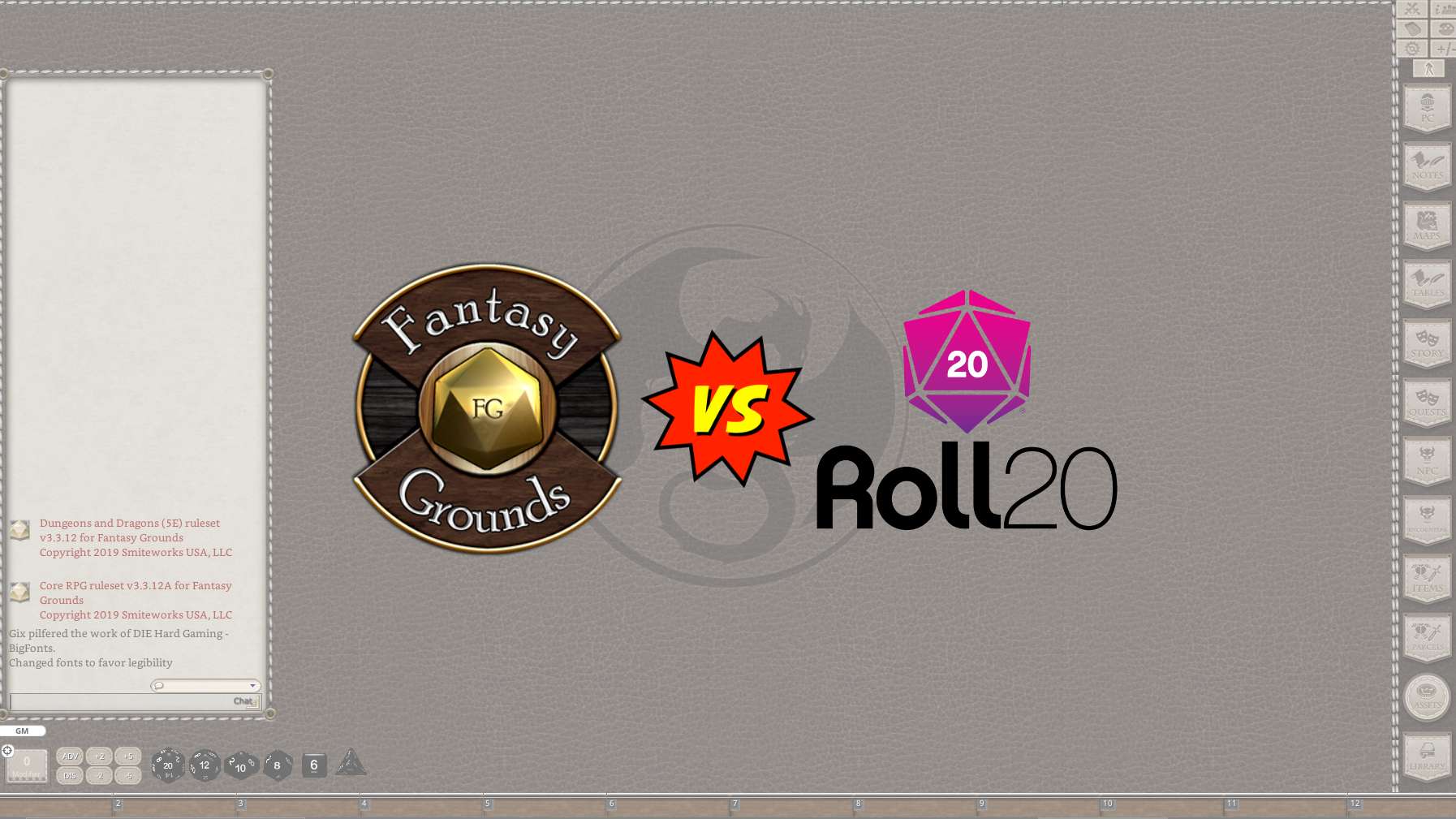 Fantasy Grounds Unity vs Roll20